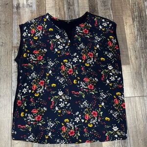 Papermoon Floral Print Blouse - Navy and Multicolor